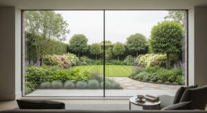 Jak urządzić ogród przy domu z dużymi przeszkleniami?